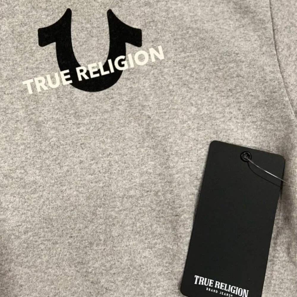 NWT TRUE RELIGION‎ Hoodie Pullover Sweater with Front pocket Style 108212 LARGE